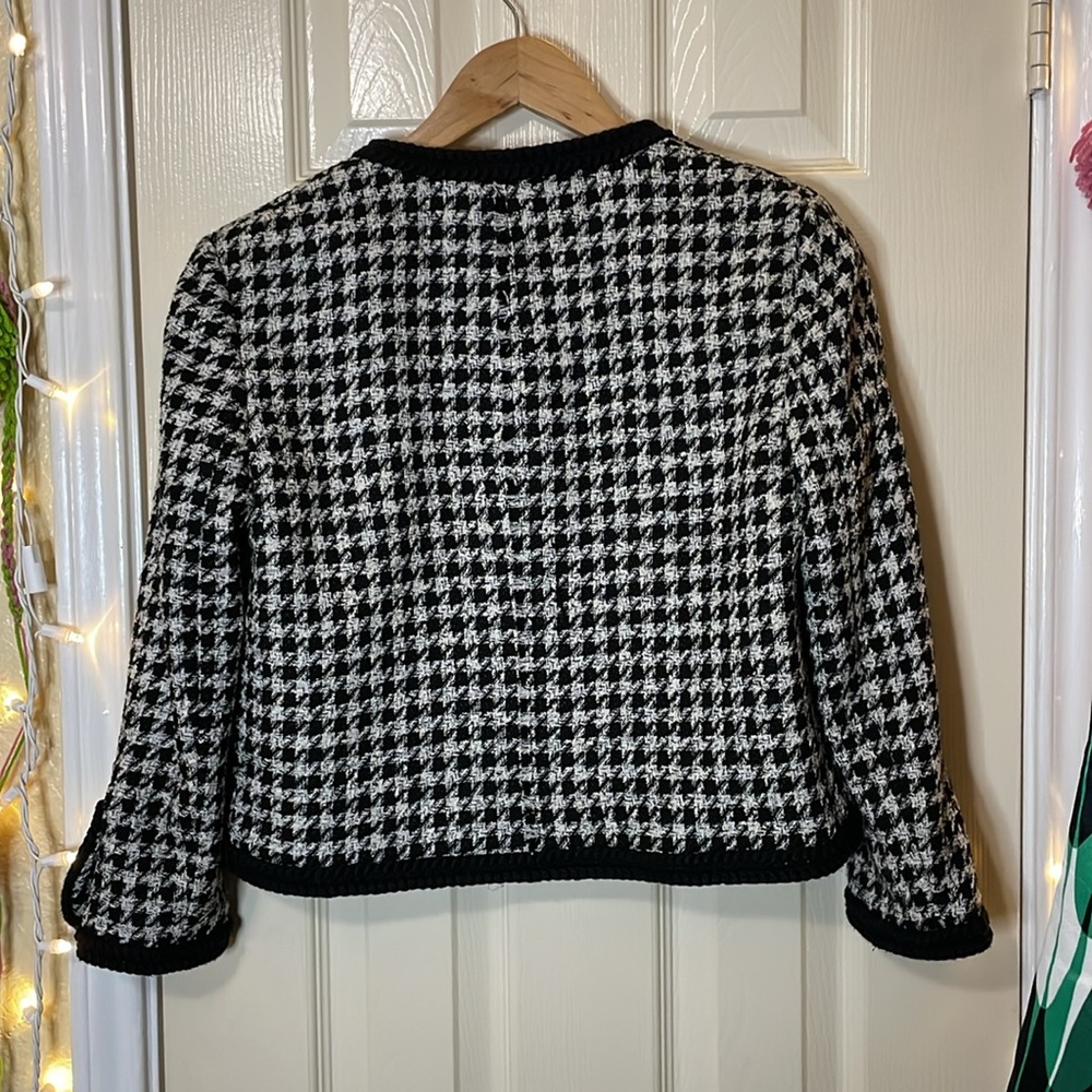 Zara Houndstooth Small Jacket - image 4
